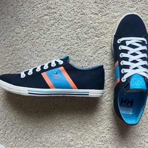 Brand new Helly Hansen navy canvas sneakers.  8.5